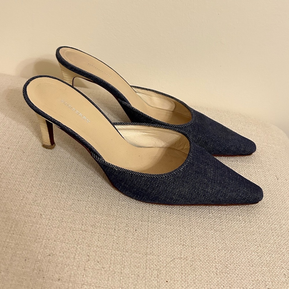 Burberry Denim Mules - Picture 3 of 5